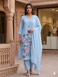 Serene Blue Mul Cotton Set
