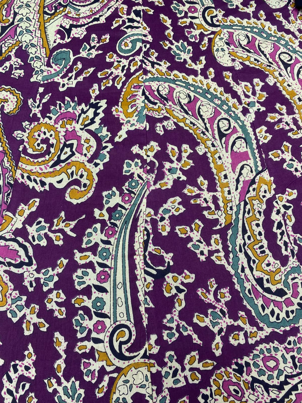 Regal Purple Kalamkari Print Kurta Set