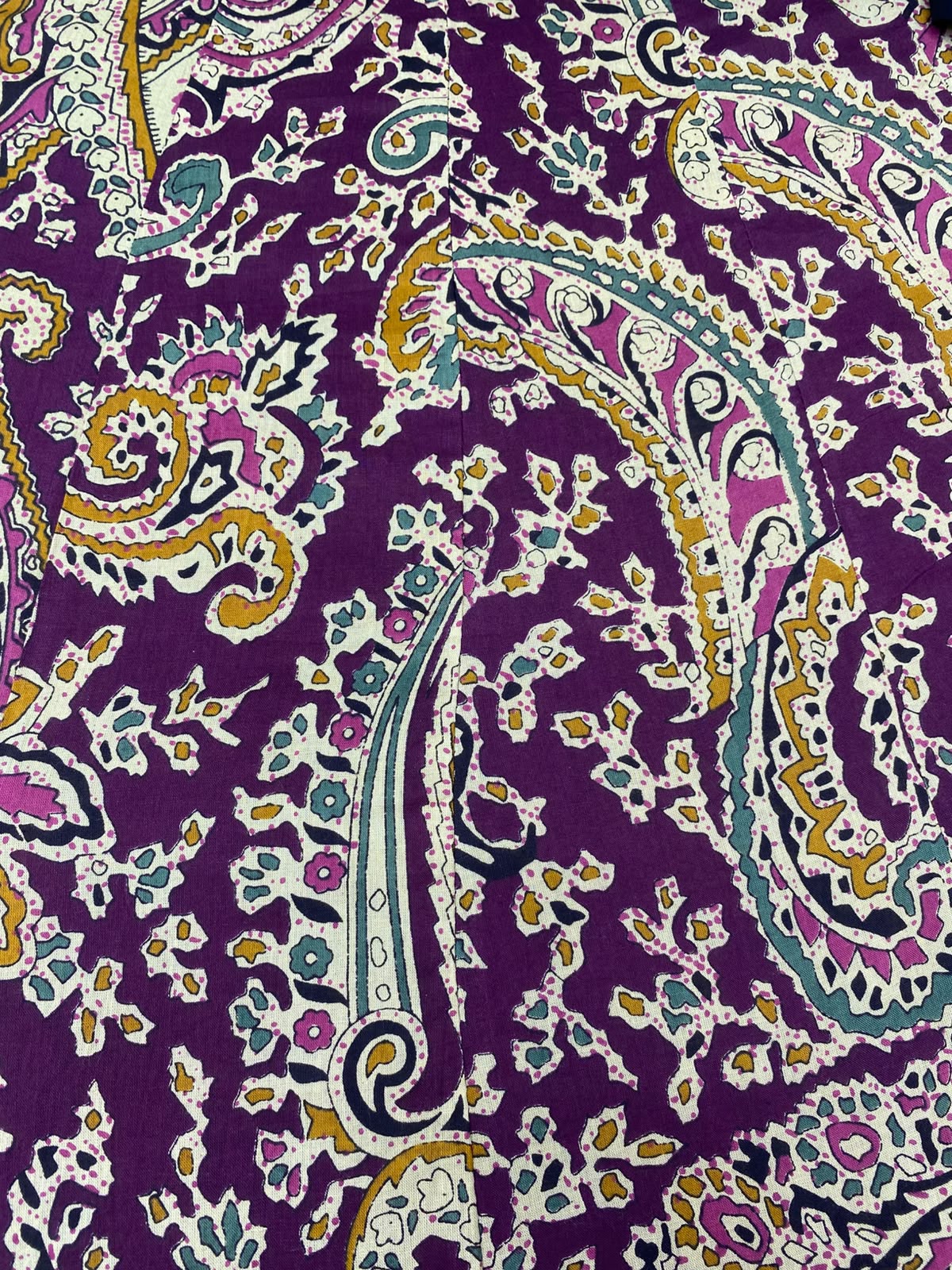 Regal Purple Kalamkari Print Kurta Set