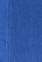 Royal Blue Floral Embroidered Cotton Slub Short Kurta Farshi Salwar Set with Dupatta